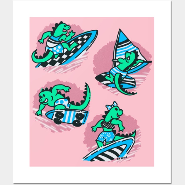 Epic Iguanas (Super Cool Version) Wall Art by Jan Grackle